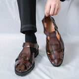 Buckle Strap Gold Brown Black Casual Summer Outdoor Breathable Flat Sandals Durable Hot Selling Casual Gladiator Sandals for Men