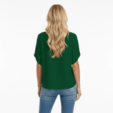 Chic Split Sleeve V - Neck Casual Blouse - Zeprah