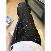 Comfortable Slacks Casual Lightweight Trousers Polka Dot Wide - Leg Trousers - Zeprah