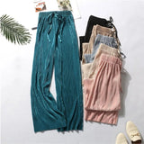 Cool Wide - Leg Trousers High - waisted Figure - hugging Pants Casual Slacks - Zeprah