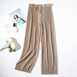 Cool Wide - Leg Trousers High - waisted Figure - hugging Pants Casual Slacks - Zeprah