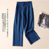 Cotton & Linen Wide - Leg Women's Pants Thin Casual Loose Women's Professional Pants - Zeprah