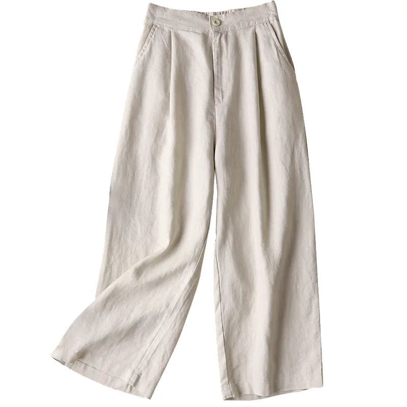Cotton & Linen Wide - Leg Women's Pants Thin Casual Loose Women's Professional Pants - Zeprah