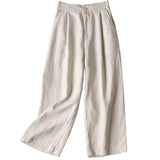 Cotton & Linen Wide - Leg Women's Pants Thin Casual Loose Women's Professional Pants - Zeprah