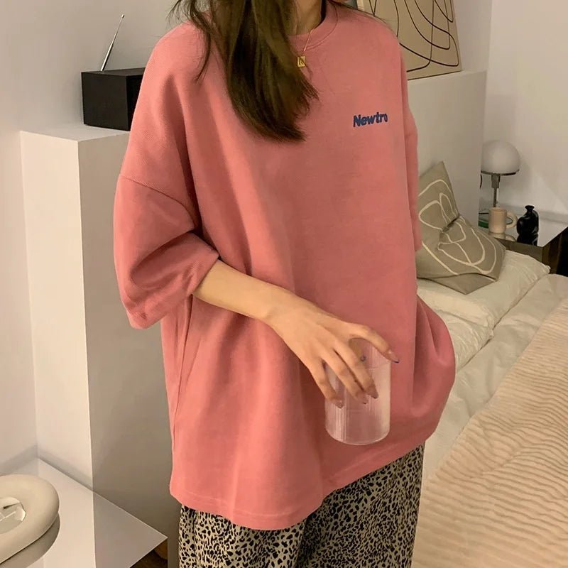 Cotton Summer Short - sleeved T-shirt Women's Casual Plus Size Women's Classic New Design Graphic Tee - Zeprah