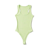 Crewneck Women's Bodysuit Slim - fit One - piece Vest Solid Crotch Top - Zeprah