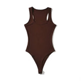 Crewneck Women's Bodysuit Slim - fit One - piece Vest Solid Crotch Top - Zeprah