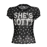 Cute girl letter printed short sleeved T-shirt, breathable and comfortable women's top - Zeprah