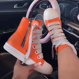 Unisex Zapatos Thick Sole Wide Lace up Outdoor Footwear Sneakers Retro Shoes Women's Casual Shoes