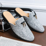 Glitters Shining Upper Cool Design Casual Shoes Summer Outdoor Classic Durable Fashion Casual Half Shoes for Men