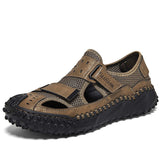 Coolest Design Fashion Comfortable Pure Leather Sandals Summer Outdoor Men Casual Shoes Sandals