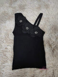 Irregularity Flower Cropped Top Summer Basic tank Top Off-the-shoulder Waistcoat