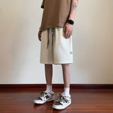 New Arrival Men Knit Sweat Shorts Elastic Waist Double Drawstring Pocket Design Label Detail Casual Workout Five Inch Shorts