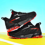 Men's Blank Marathon Running Shoes with Air Cushion Sole for Lightweight Comfort and Breathability