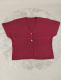 Women Autumn New FashionKnitting Women's Top Vintage Female Outerwear Chic Tops Short Sleeved T-shirts