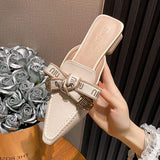 New Color Elegante Chaussures Femmes Low Mules Loafer Women low Heels
