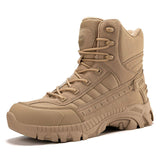 Winter Autumn Men Blank Leather Outdoor Field Training Mountaineering Boots Size US 13 EU 47 High Top Ankle Hiking Shoes for Man