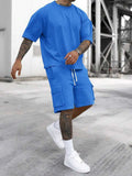 2026 Hot Selling Summer Fashion Casual Workwear Shorts Sports Men's T-shirt Shorts Set