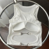 Bra Pad Basic tank Top Slim-fit Sleeveless Tops Versatile Going Out Tops