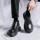 Classy Design Low Cut Men Chelsea Boots Thick Sole Comfortable Slip on Fashion Durable Dress Shoes for Men
