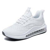 Breathable Knitted Sneakers with Air Cushion Lightweight Walking Shoes for Casual Athletic Wear
