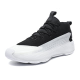 Customize Men Outdoor Sports Sneakers Breathable Blank Knitted Mesh Professional Women Basketball Shoes