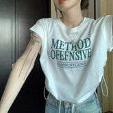 Design Sense Short - sleeved T-shirt Women's Summer Graphic tee Irregular Niche New Chic Loose Short Top - Zeprah