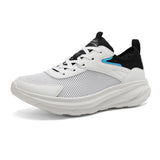 Streamlined Aerodynamic Breathable Mesh Sports Running Shoes with Shock Absorption Lightweight Sole