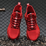 Safety Toe High-Top Breathable Sneakers Lace-Up Arch Ergonomic Support Anti-Slip Outdoor Wear Olive Green Winter