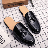 Tassel Half Shoes Comfortable Durable Lightweight Fashion Men Mules Casual Walking Shoes