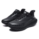 Breathable Mesh Upper TPU Overlays 3D Molded Carbon Plate Midsole Sculpted Wave Outsole Flexible Lover Women Men Running Shoes