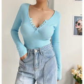 Long Sleeve Women's Bodysuit Exquisite T-shirt Design for Fashion Conscious Women
