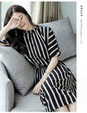 Streak Casual Dresses Lightweight Midi Dress Slim-fit Women's Dresses