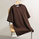 Summer New Men's High Set Stitching Stud Design Light Luxury Simple Casual Spandex/cotton Round Neck Short-sleeved Tee
