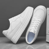 Minimalist Women White Sneakers Genuine Cow Blank Leather Casual Shoes for Men Easy to Match Comfortable Footwear for Daily Use