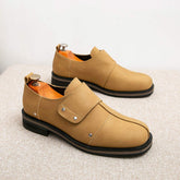 Round Toe Yellow Black Casual Dress Shoes Hard Wearing Daily Use Comfortable Men Casual Shoes