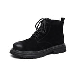 Breathable High-top American Style Retro Men Boots Workwear Genuine Leather Trendy Winter Boots