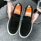 Faux Suede Leather Good Quality Fashion Lightweight Formal Slip on Classic Durable Men Dress Shoes Loafers