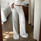 Early Autumn Women's Low - Rise Flat Front Patchwork Loose Fit Breathable Casual Comfortable Sporty Lounge Pants - Zeprah