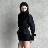 Early Fall New Women's Waterproof Polyester Trench Coat French Style Brown Casual Belted Waist Coat High Street Style - Zeprah