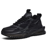New Men Black Running Shoes with Cushioned Sole and Unique Geometric Design for Ultimate Comfort and Performance in Sports
