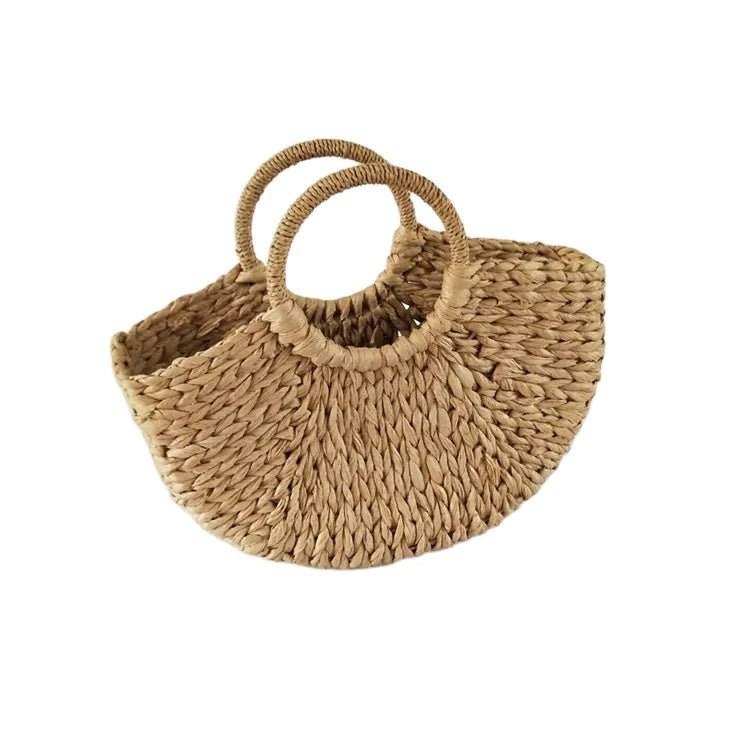 Eco - Friendly Summer Handbags Lady Handmade Pouch Rattan Tote Bag Straw Shopping Bags - Zeprah