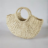 Eco - Friendly Summer Handbags Lady Handmade Pouch Rattan Tote Bag Straw Shopping Bags - Zeprah