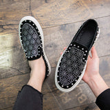 Men Casual Dress Shoes Loafers Comfortable Lightweight Rivet Upper Durable Good Looking Fashion Men Slip on