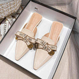 New Color Elegante Chaussures Femmes Low Mules Loafer Women low Heels