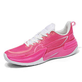 Breathable Mesh Basketball Sneakers with Zigzag Traction Ankle Support Advanced Cushioning Moisture-Wicking for Sports Training