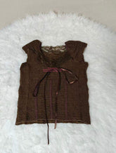 French Style Spice Lace Women's Summer New V-neck Niche Short Outer Wear Top