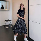 Summer Women's Dresses Floral Dress Slim-fit Midi Dress