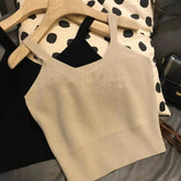Elegant Women Tank Top Knitted Sleeveless Tops Popular Going Out Tops - Zeprah