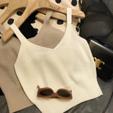 Elegant Women Tank Top Knitted Sleeveless Tops Popular Going Out Tops - Zeprah